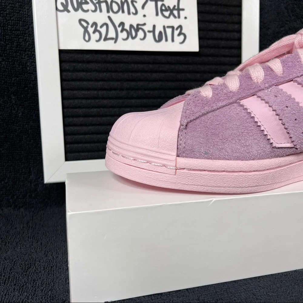 ADIDAS SUPERSTAR MINIMALIST ICONS CLEAR PINK WOMENS SHOES SIZE 9 PURPLE MENS 8 N - Picture 6 of 10